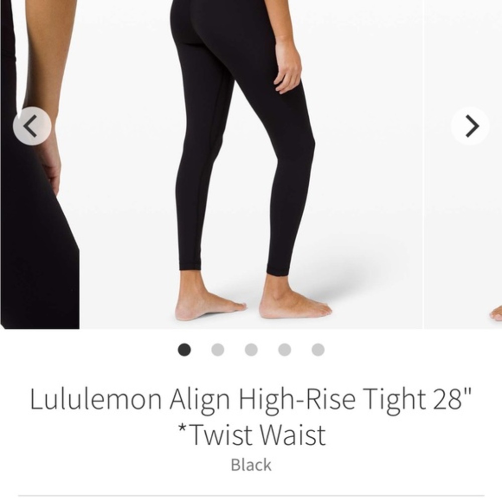 Lululemon Black Align High-Rise Tights with Twist Waist